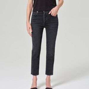 Agolde Riley Crop jeans in black wash. size 26.